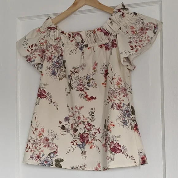 Antonio Melani Lynn Blouse, Floral with Ruffles, Small, NWOT - Picture 2 of 5